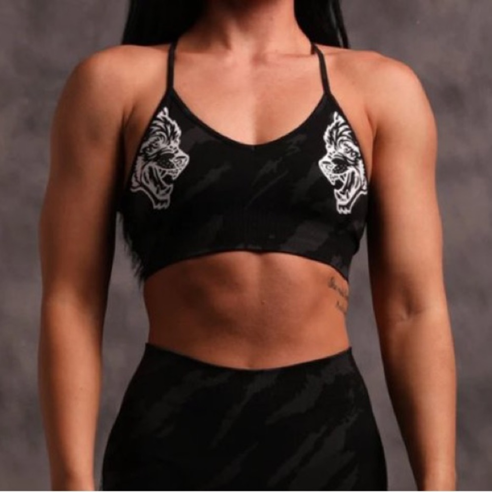 DARC SPORT BLACK NATIVE CAMO BRA SIZE M